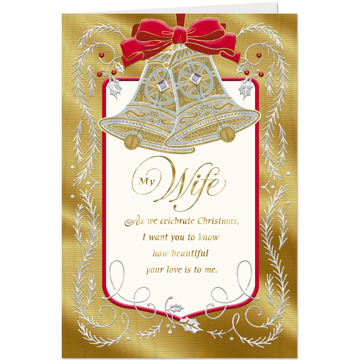 our love is so beautiful christmas card for wife