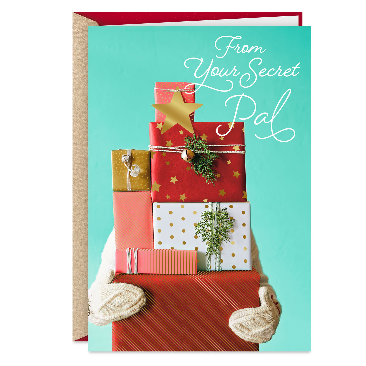 Stacked Presents Christmas Card From Your Secret Pal ...