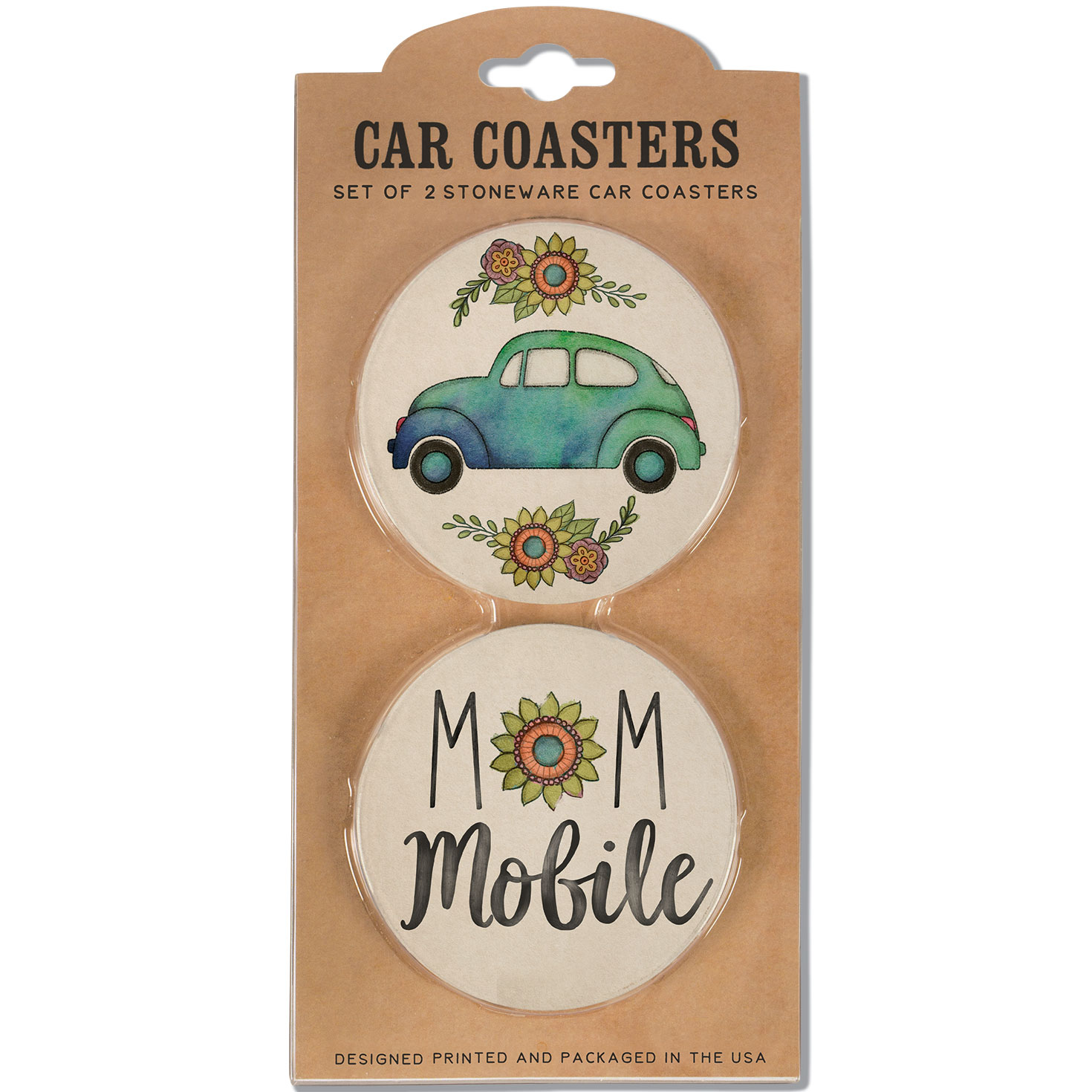 Carson Mom Mobile Car Coaster Set Travel Tech Accessories