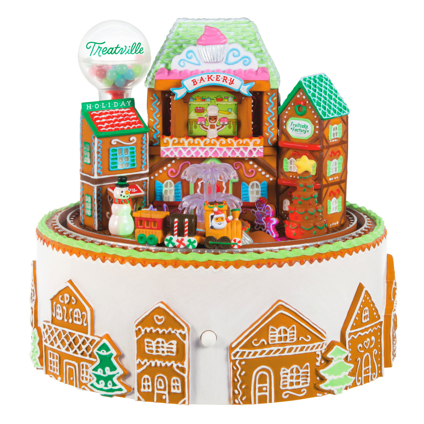 Gingerbread Village Musical Ornament With Light and Motion Keepsake