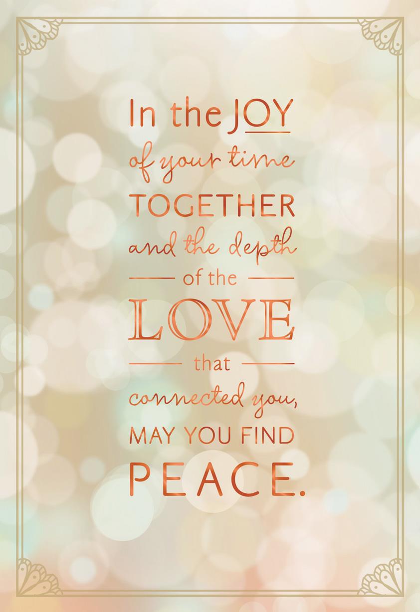may you find peace sympathy card greeting cards hallmark