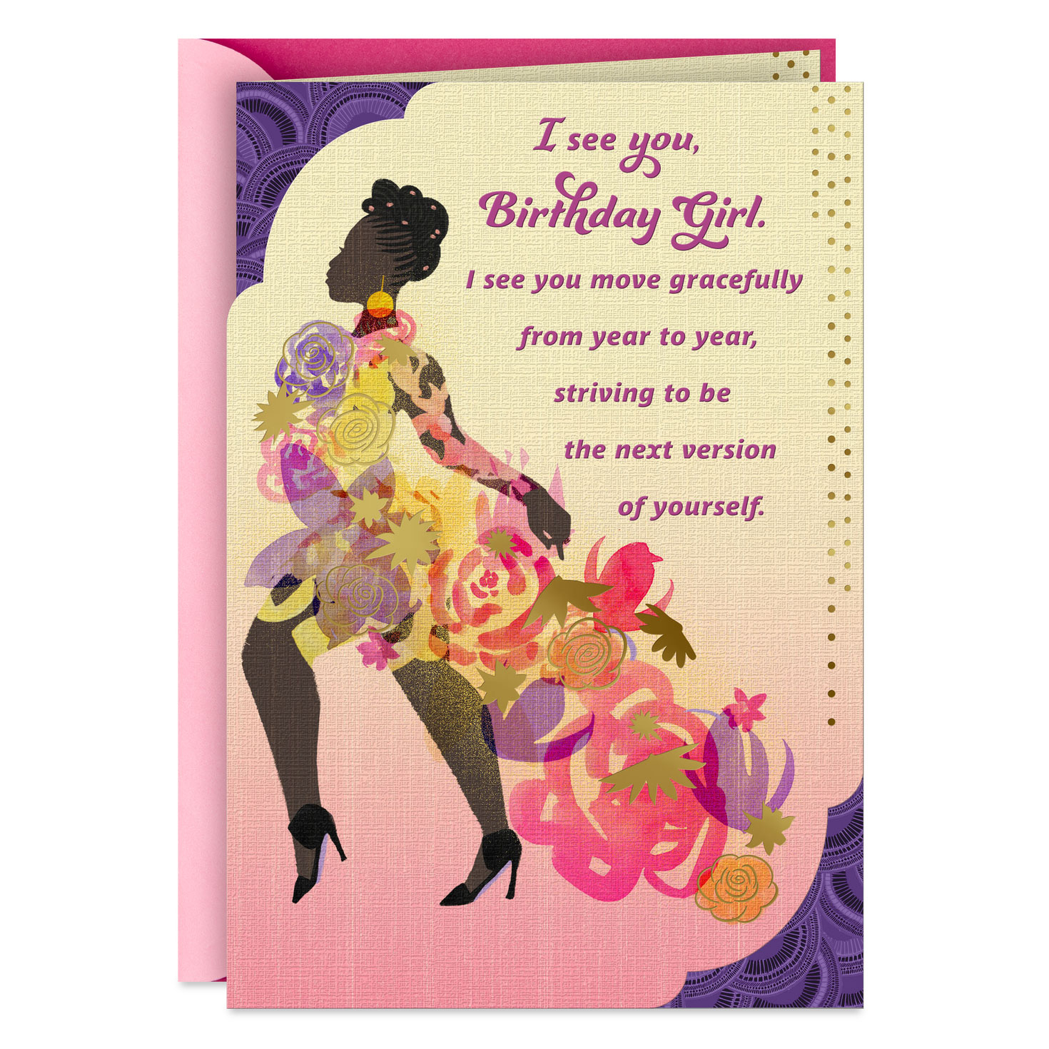 Hallmark Birthday Card, Beautiful, Bold Black Woman Birthday Card for Her