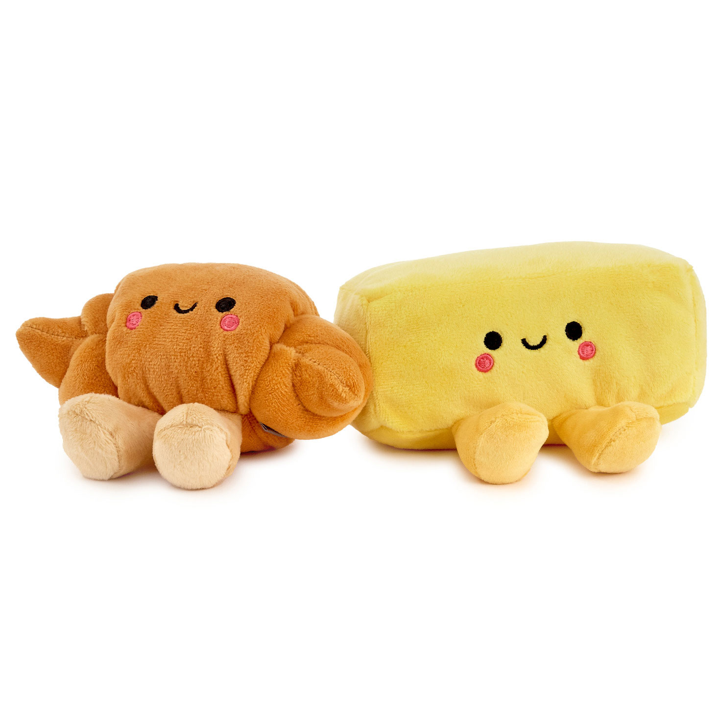 Better Together Croissant and Butter Magnetic Plush Pair, 2.5