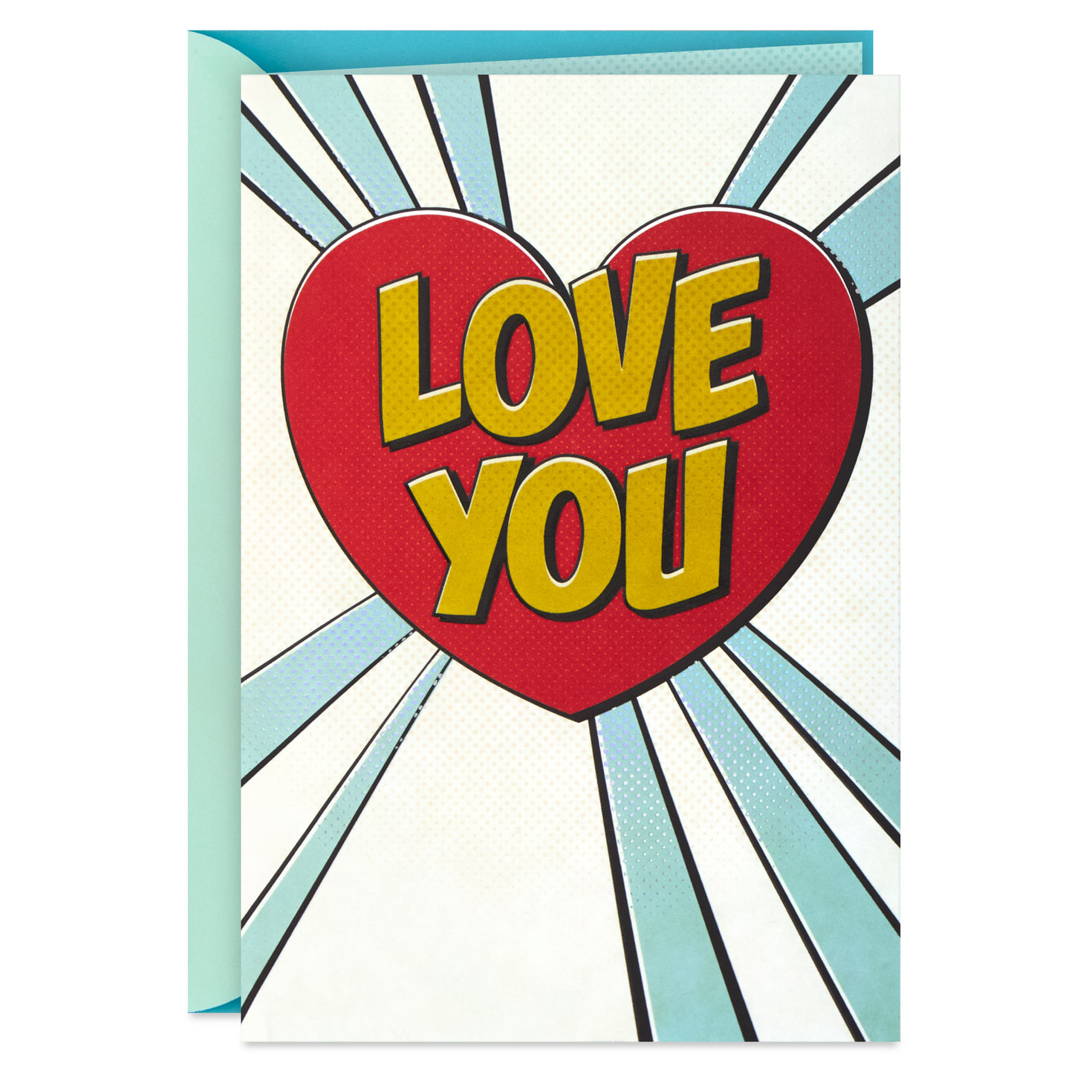 Love You Pop Art Heart Blank Card - Greeting Cards | Hallmark, image size:1470x1470