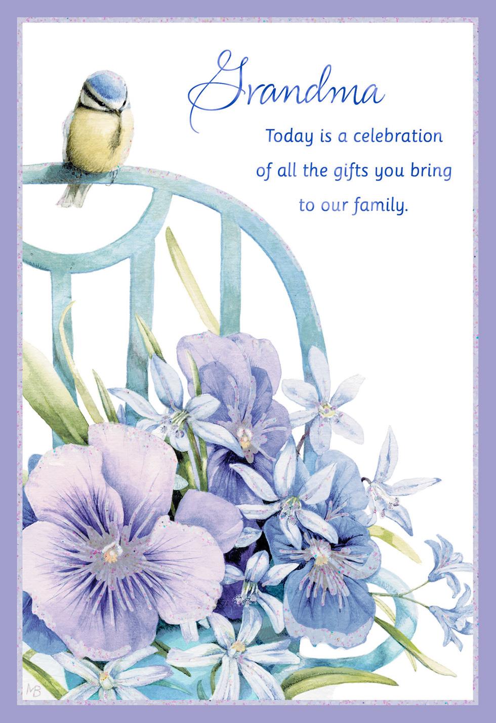 Download Marjolein Bastin Bird and Flowers Grandparents Day Card ...