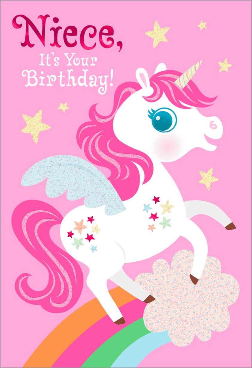 Unicorn Birthday Card for Niece - Greeting Cards - Hallmark