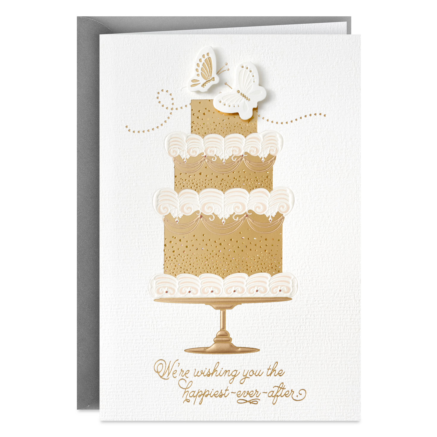 Wishing You the Happiest-Ever-After Wedding Card From Us - Greeting Cards |  Hallmark, image size:1470x1470