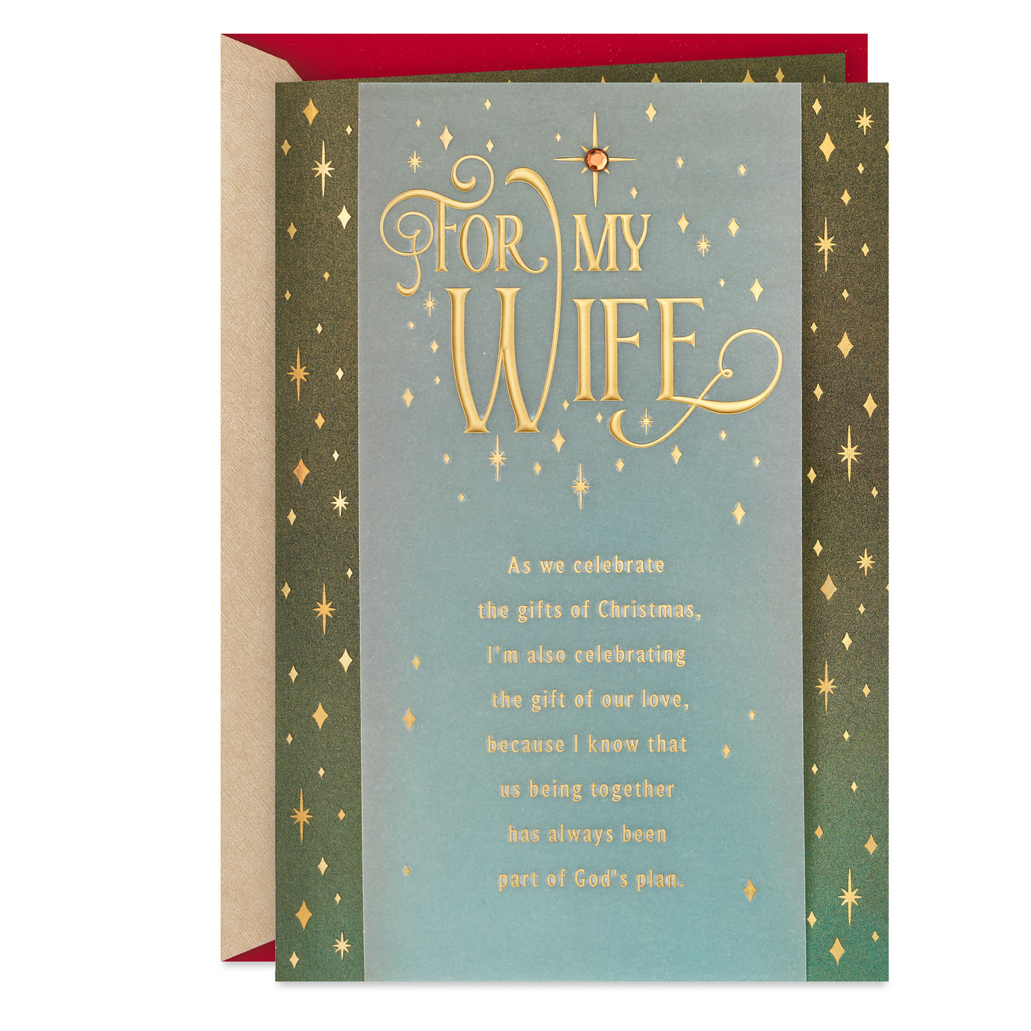 Celebrating the Gift of Our Love Christmas Card for Wife - Greeting ...