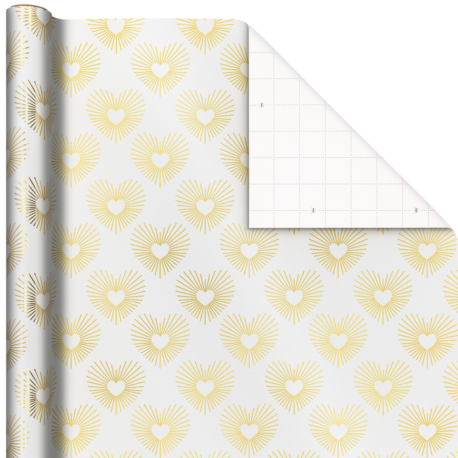 Brainbox Candy 16th Birthday Wrapping Paper - 2 Sheets Of Premium White & Gold Foil Effect Gift Wrap - Unisex Design