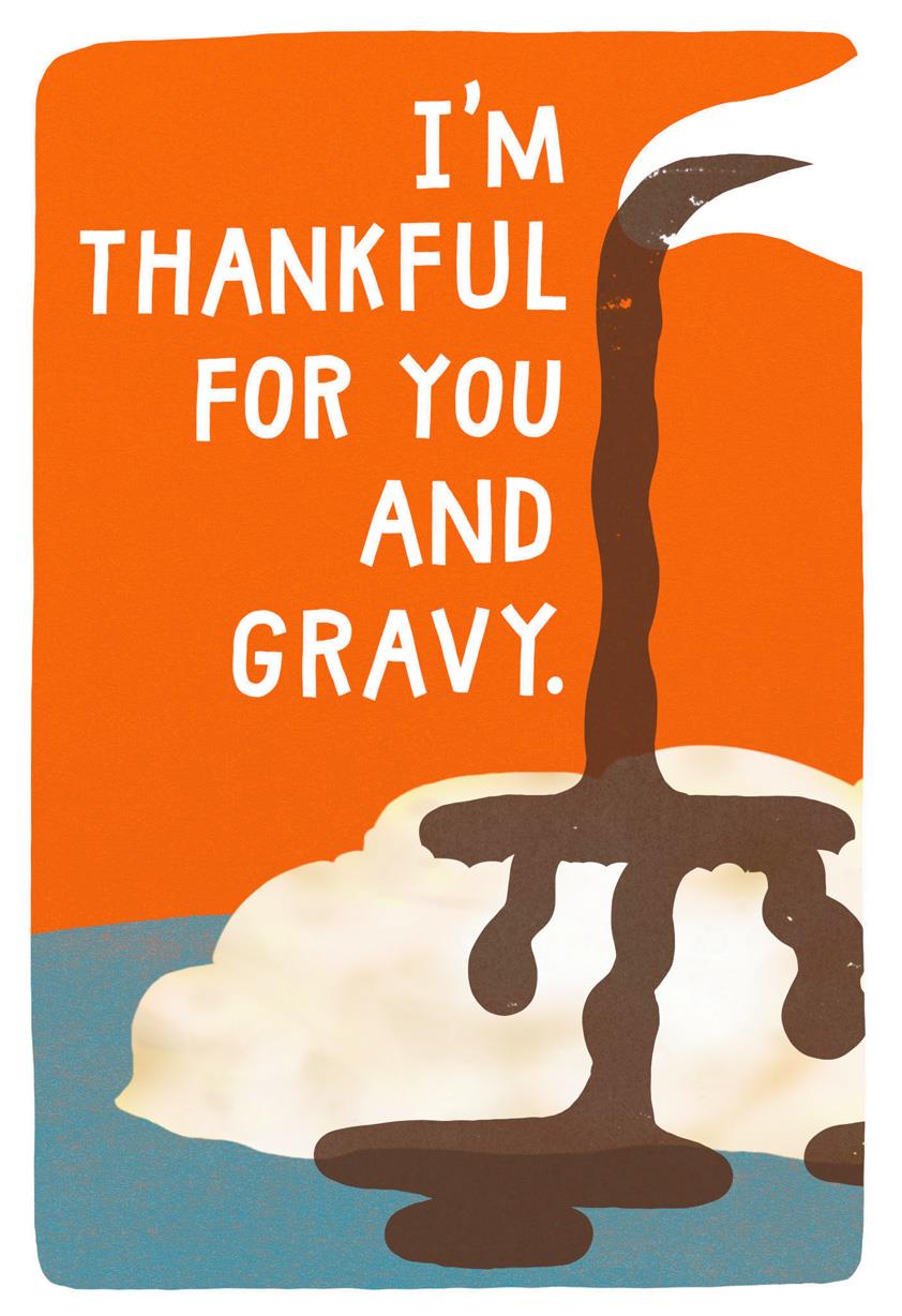 Thankful for You and Gravy Funny Thanksgiving Card ...