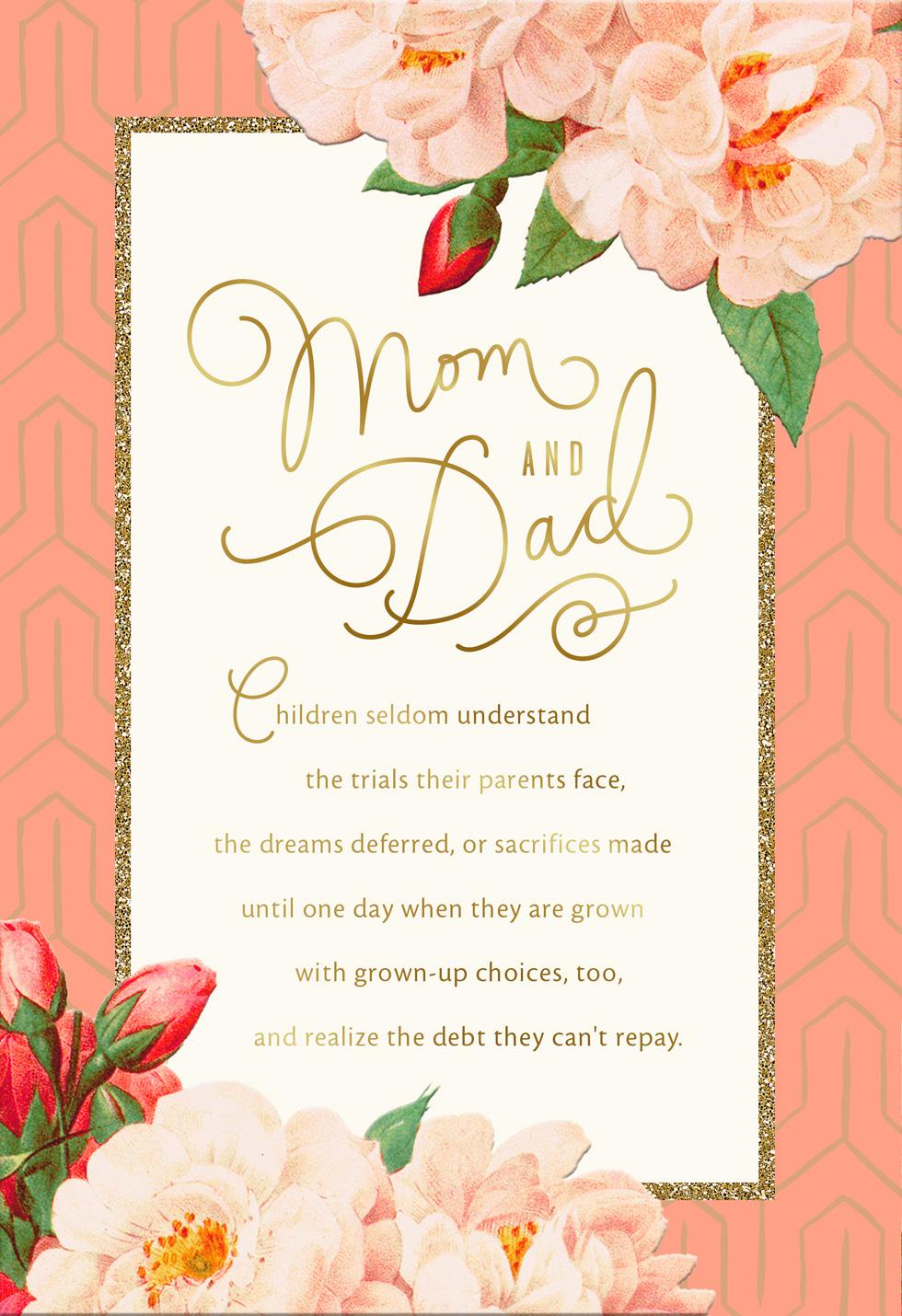 Unique 55 Anniversary Card For Parents
