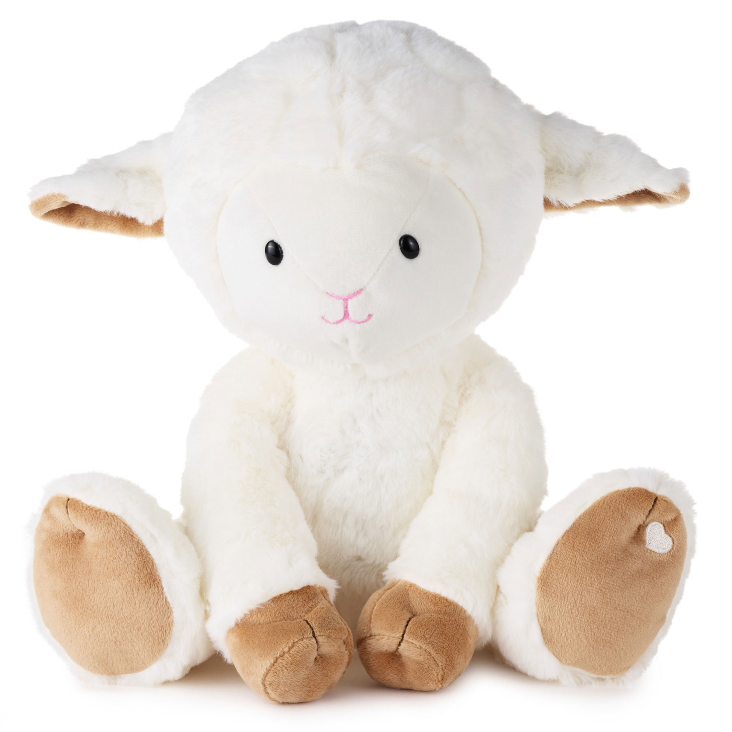 Lamb Plush With Light-Up Cross, 11.25