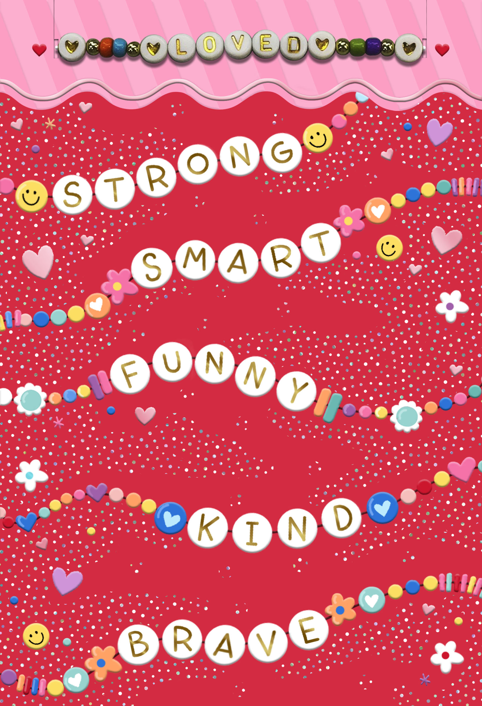 You're Every Kind of Wonderful Love Card for Kids With Friendship Bracelet, , hgs-image