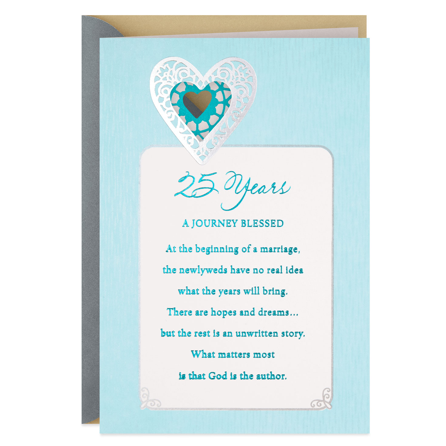 The Blessing of Marriage 25th Anniversary Card - Greeting ...