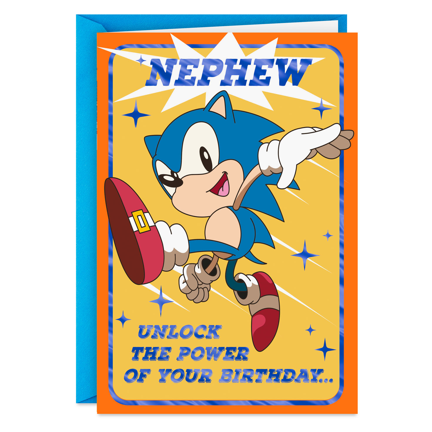 Sonic the Hedgehog Levels of Awesome - Sonic Birthday Card For Nephew 299HKB6253 01