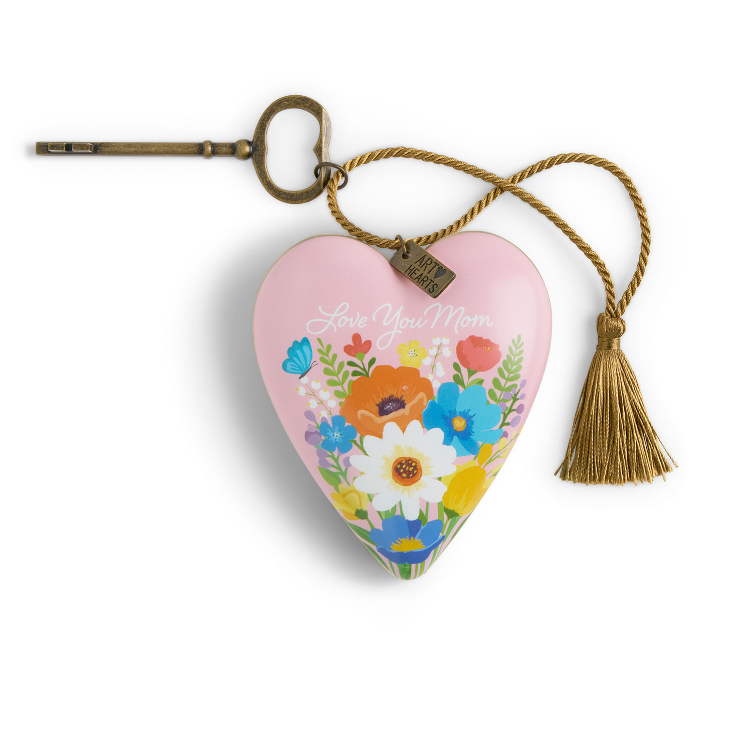 Demdaco Love You Mom Floral Art Heart - Tokens & Trinkets | Hallmark