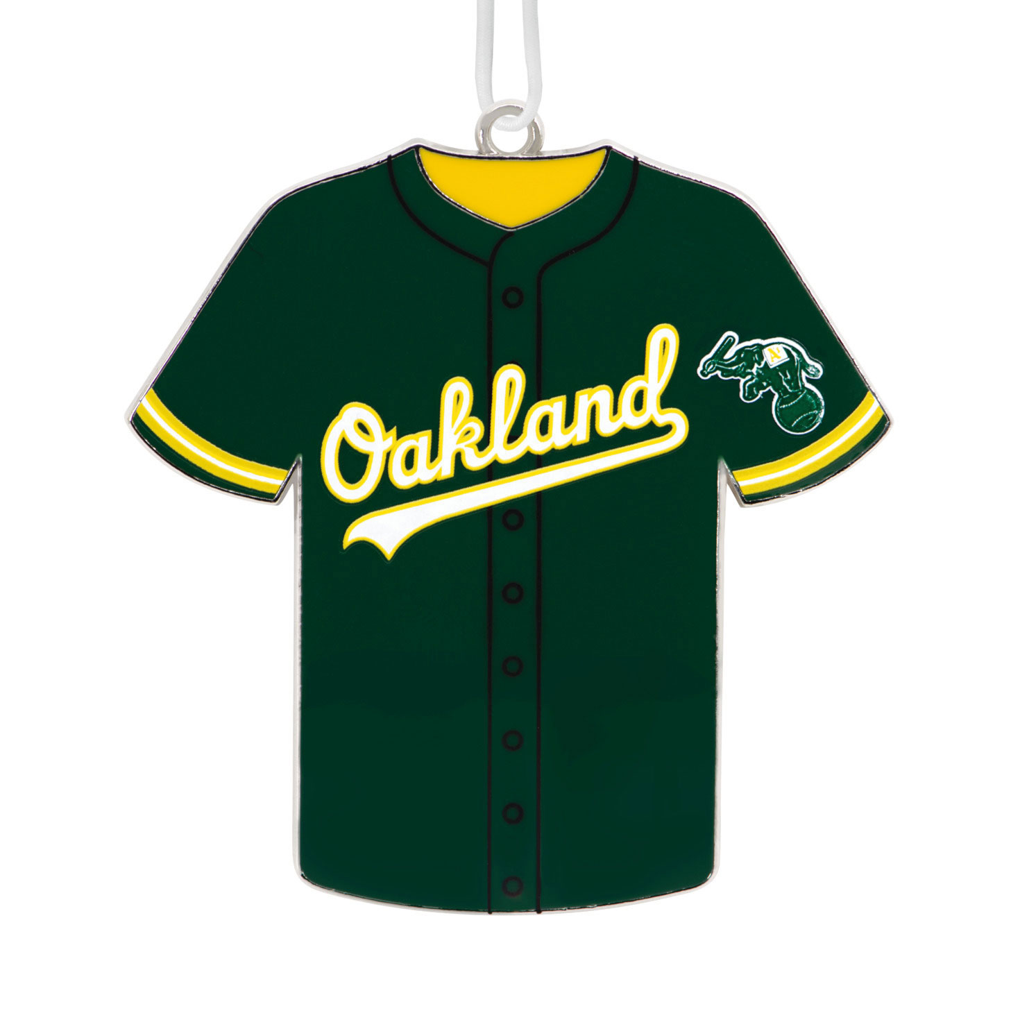 MLB Oakland Athletics Baseball Jersey Metal Hallmark Ornament Hallmark Ornaments Hallmark