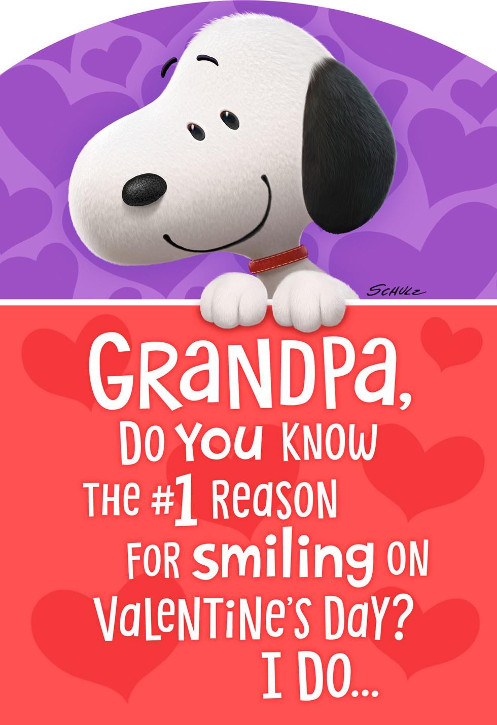 Download Peanuts® Grandpa Makes Me Smile Snoopy Valentine's Day ...