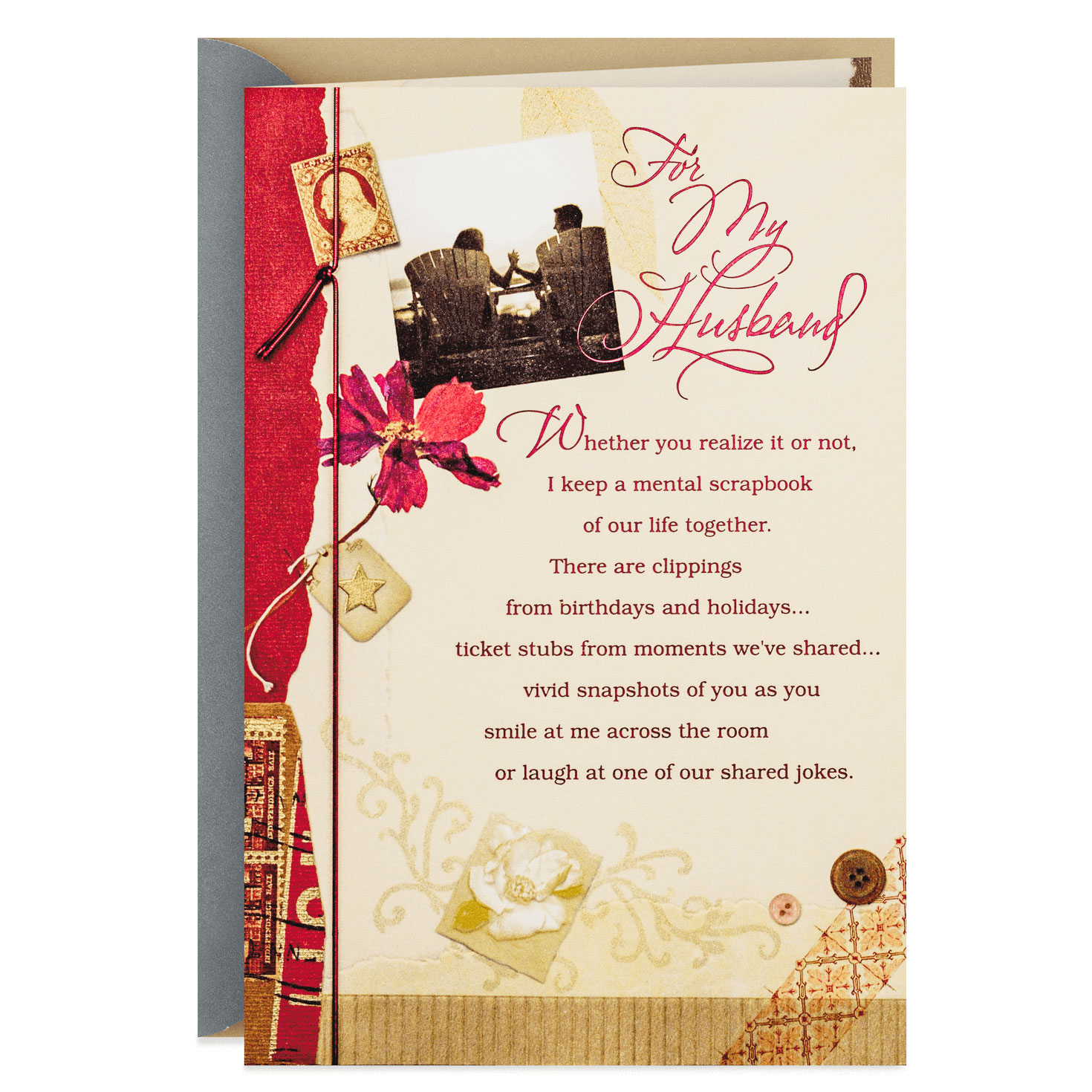 scrapbook of memories anniversary card for husband