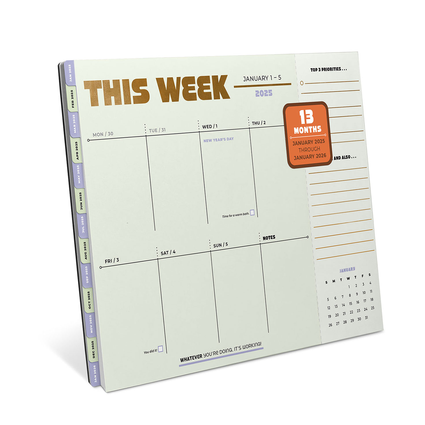 Knock Knock 2025 Weekly Desktop Calendar With Tabs Calendars