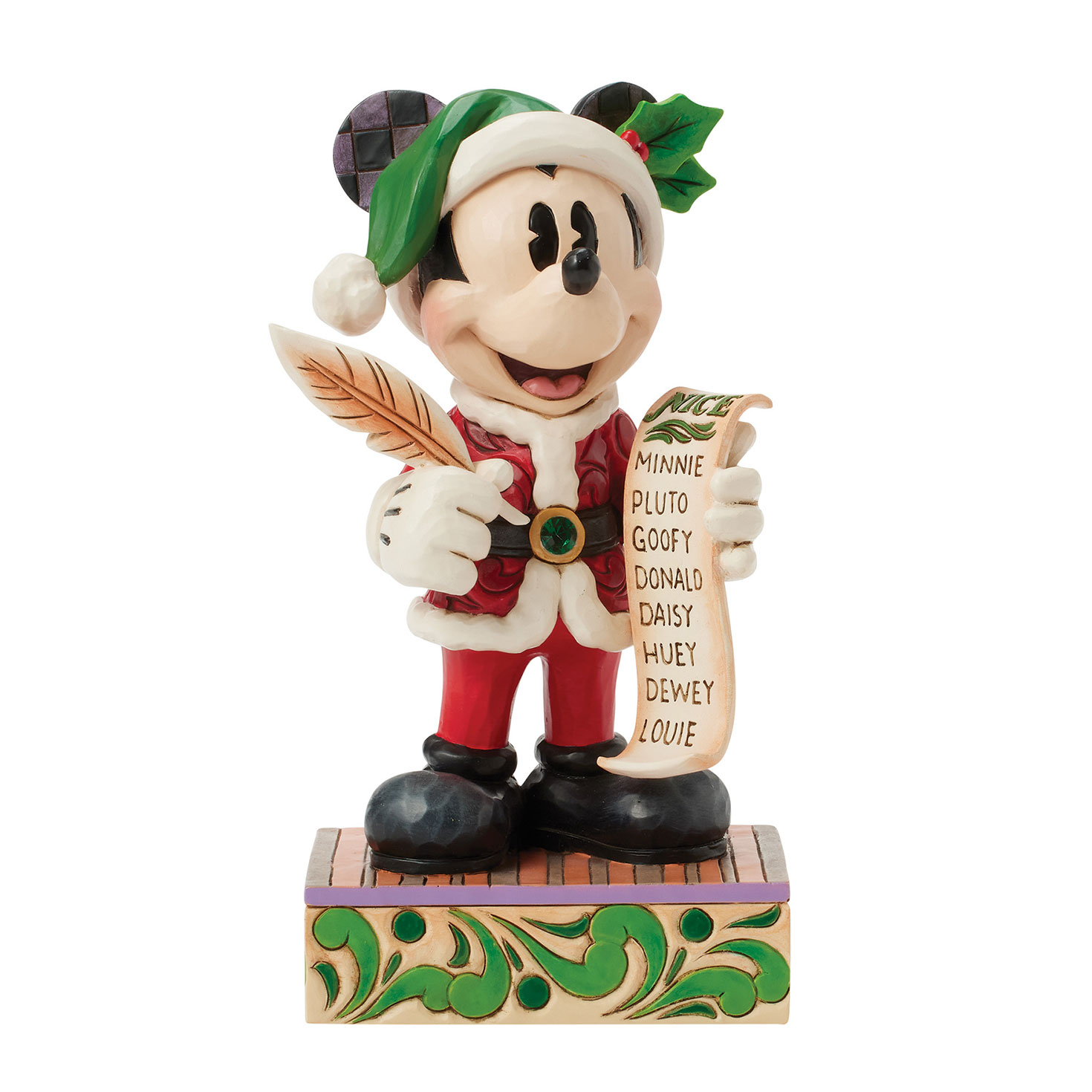 Jim Shore Disney Santa Mickey Checks His List Figurine, 7.75