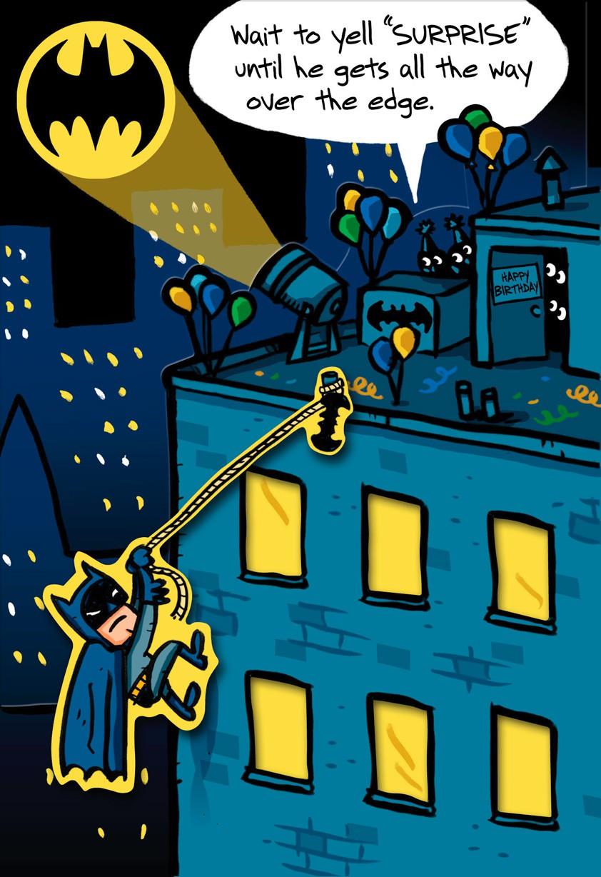 A Surprise Party for Batman™ Birthday Card - Greeting 