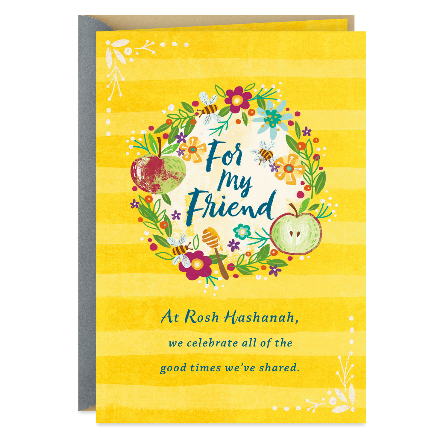 fall wreath rosh hashanah card for friend greeting cards
