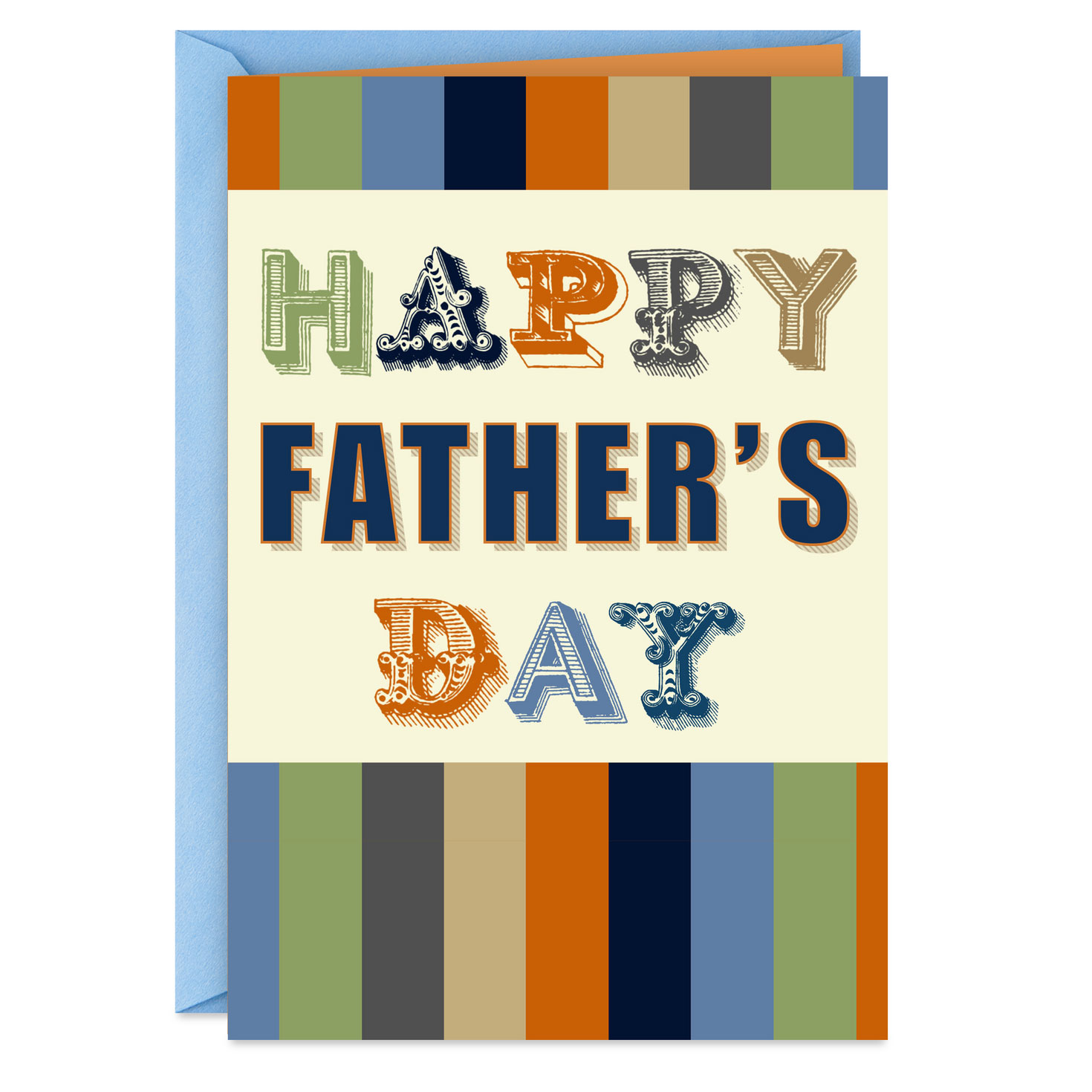 Hallmark Vatertagskarte „Dad From Both“ – Klassische Illustrierte Karte Mit Englischem Spruch