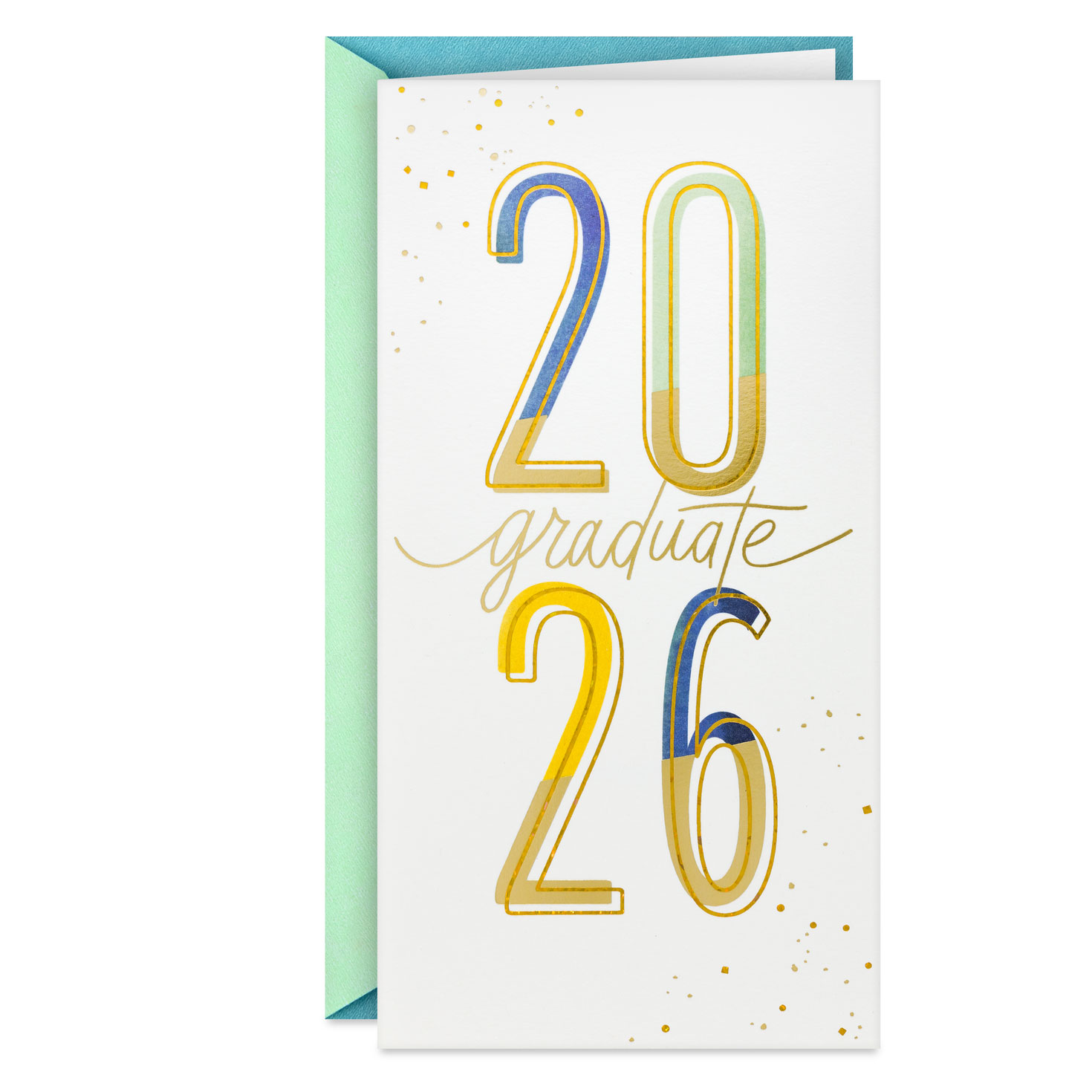 2026 grad cards Green Diploma Graduation Card college graduation Graduation Cards | Classic Duo