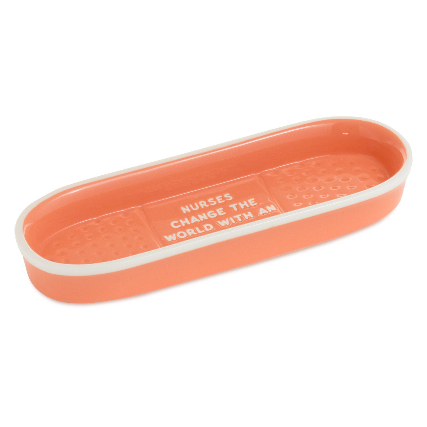 Nurses Coral Bandage-Shaped Trinket Dish, , large