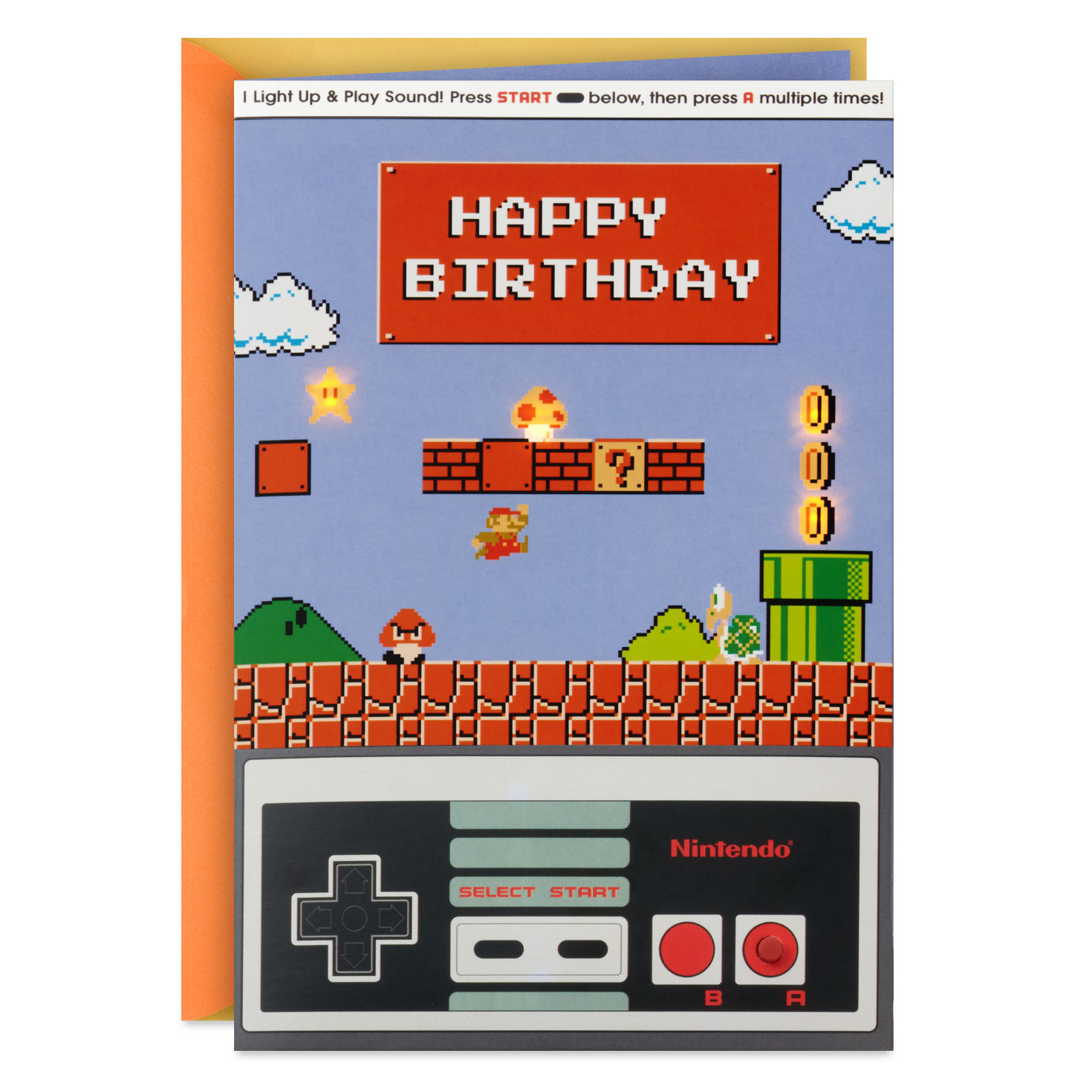 Nintendo Super Mario™ Advance to the Next Level Birthday Card With