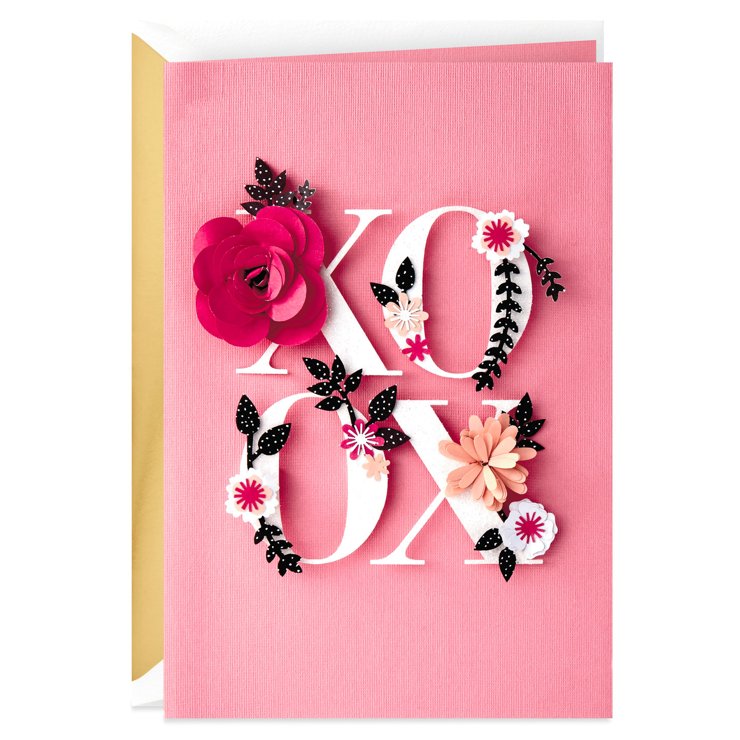 Paper Flowers XOXO Valentine's Day Card - Greeting Cards ...