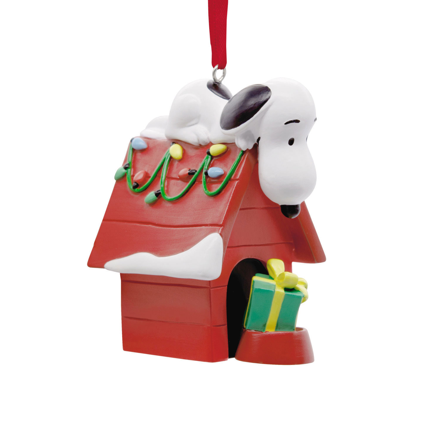 Peanuts Snoopy on Holiday Doghouse Hallmark Ornament Hallmark Ornaments Hallmark