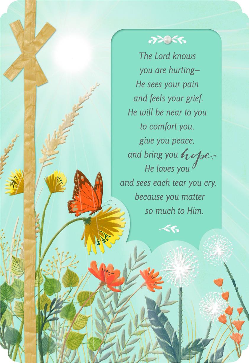 father's on card make day Butterfly and Religious Flowers With Sympathy Sunshine