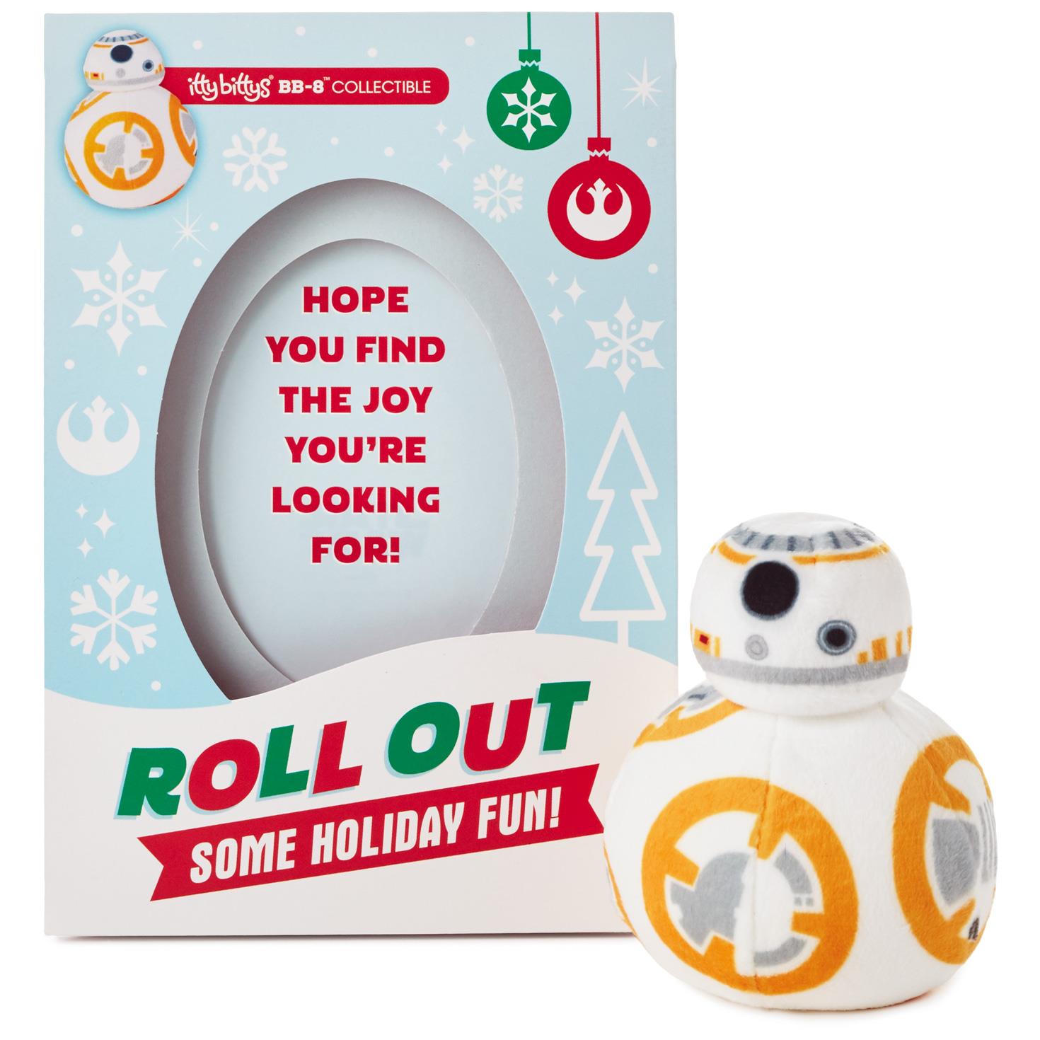itty bittys star wars bb 8 christmas card with stuffed animal bb8 christmas