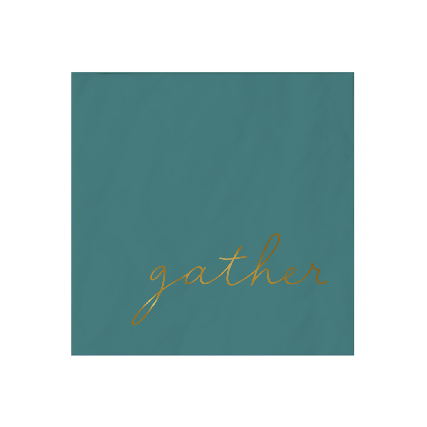 Jade Green "Gather" Cocktail Napkins, Set of 16, , large