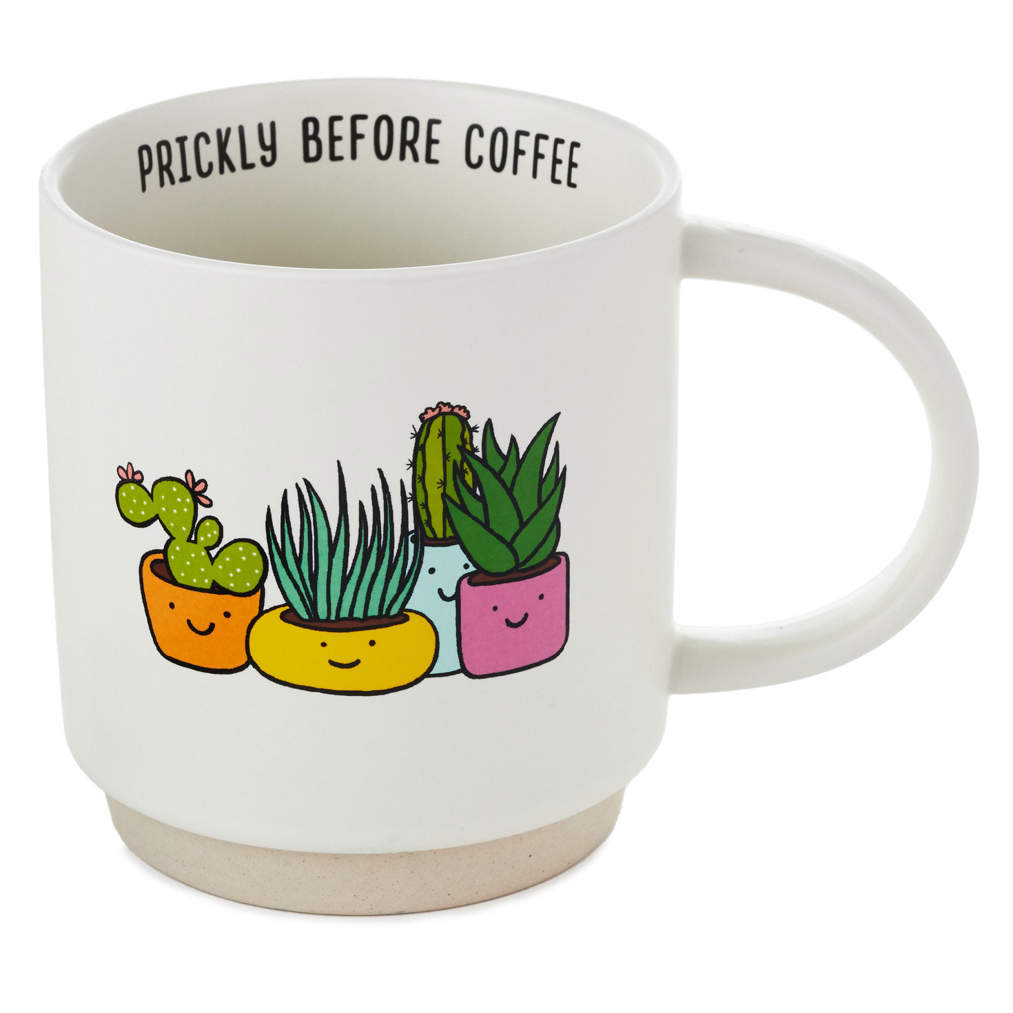 Prickly Before Coffee Succulents Funny Mug, 16 oz., , large