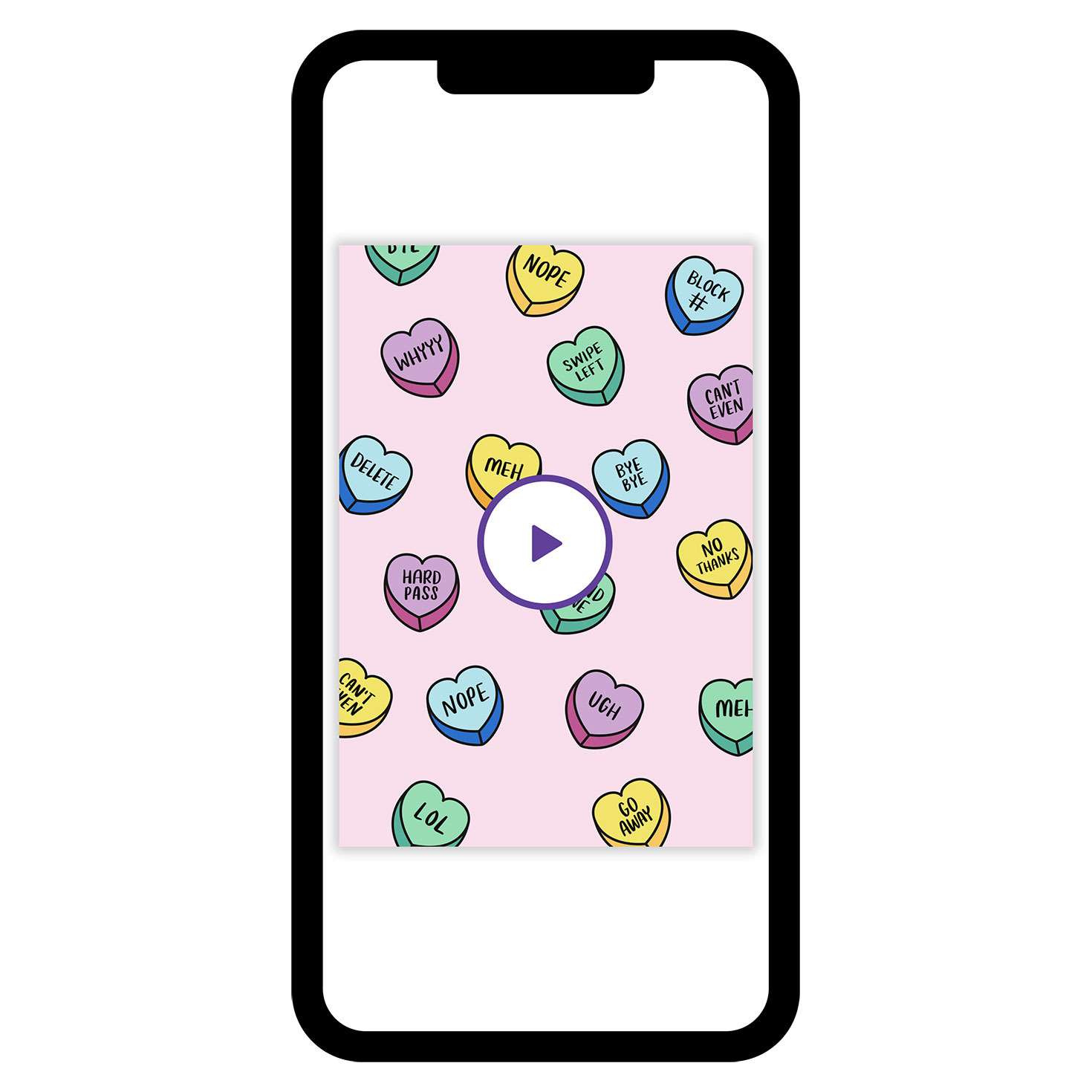 Candy Hearts Funny Folded Valentine's Day eCard eCards Hallmark