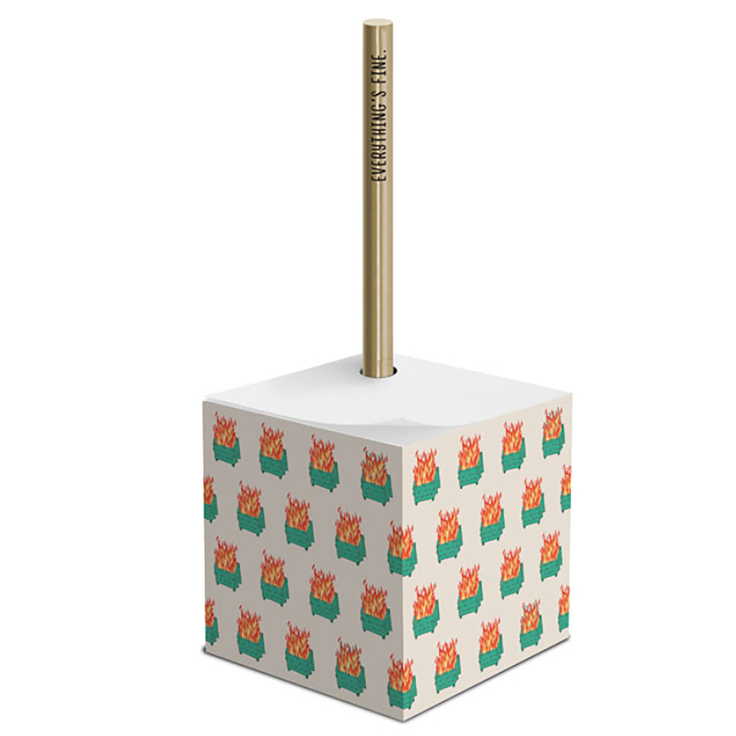 Hallmark Shoebox Everything's Fine Note Cube and Pen Set - Office