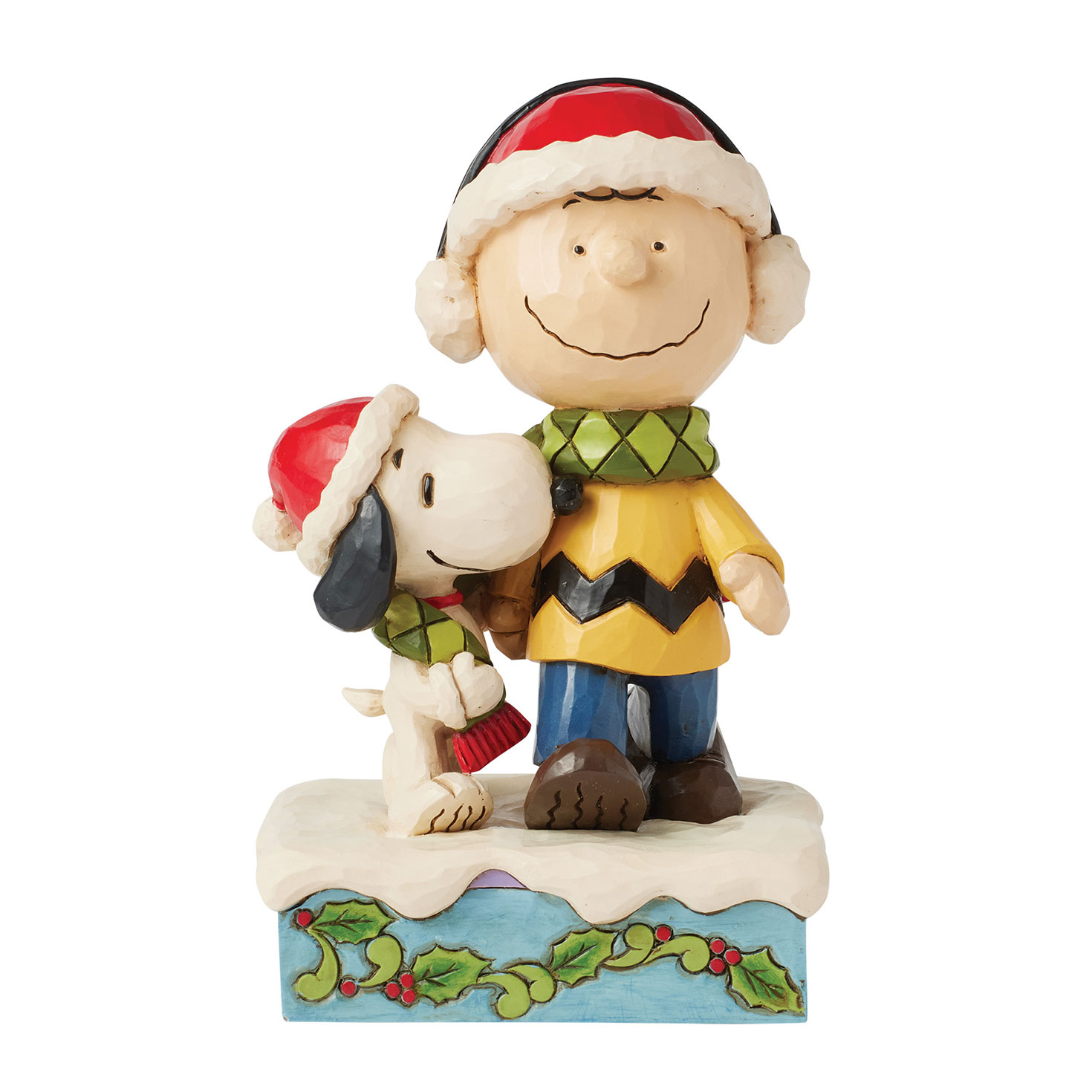 Jim Shore Peanuts Charlie Brown and Snoopy Wrapped in Scarf