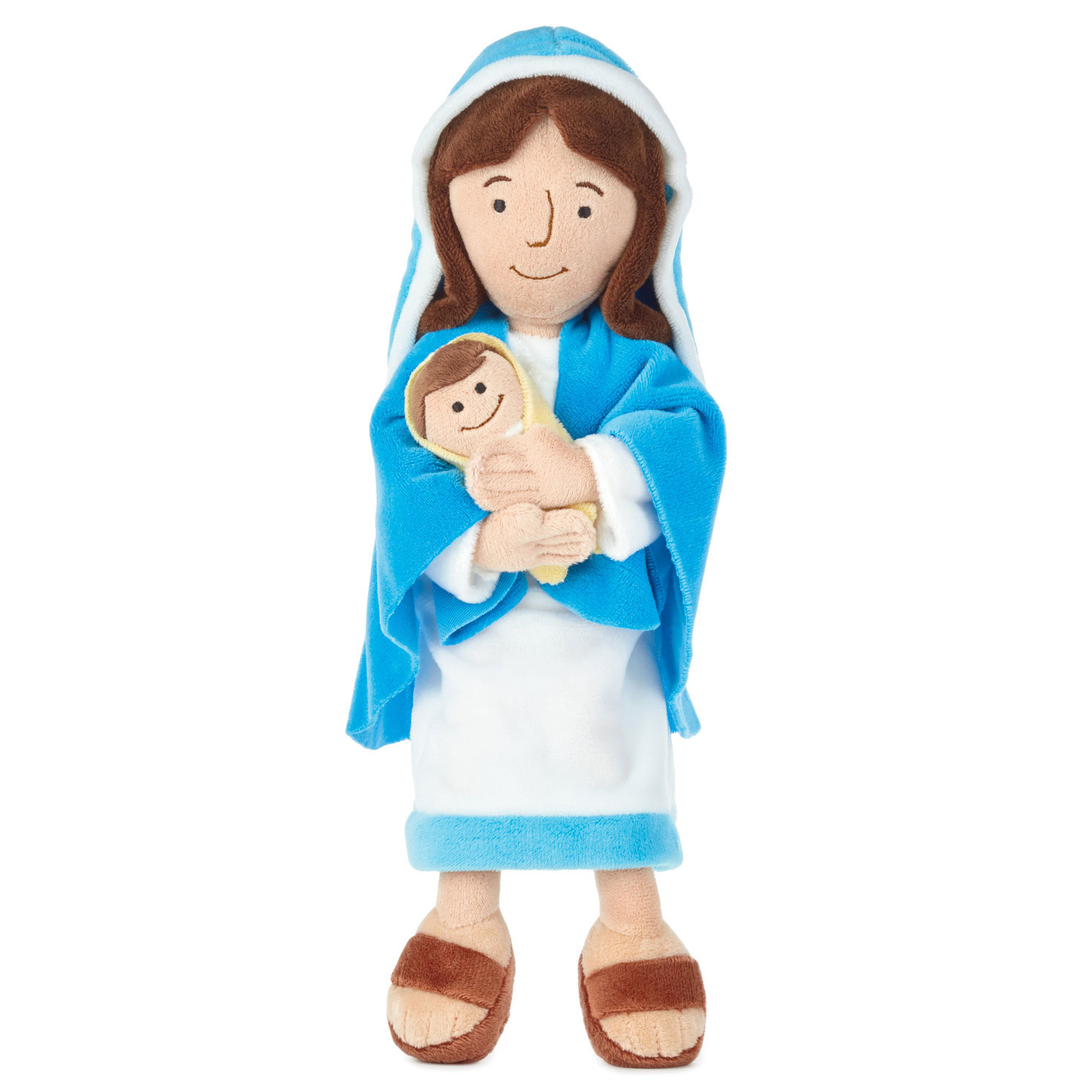 Mother Mary Holding Baby Jesus Stuffed Doll 12.75 Plush Toys Hallmark