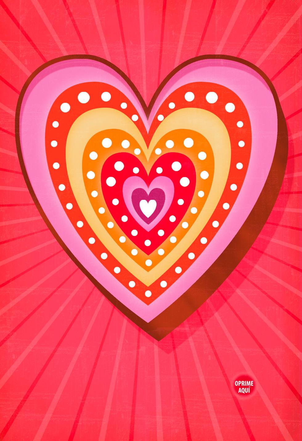 Colorful Heart Spanish-Language Love Song Card With Light ...