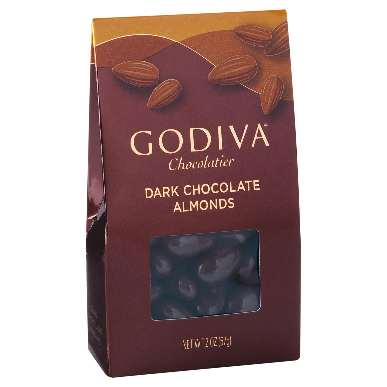 Small Godiva Dark Chocolate Almonds, 2 oz. Chocolate Hallmark
