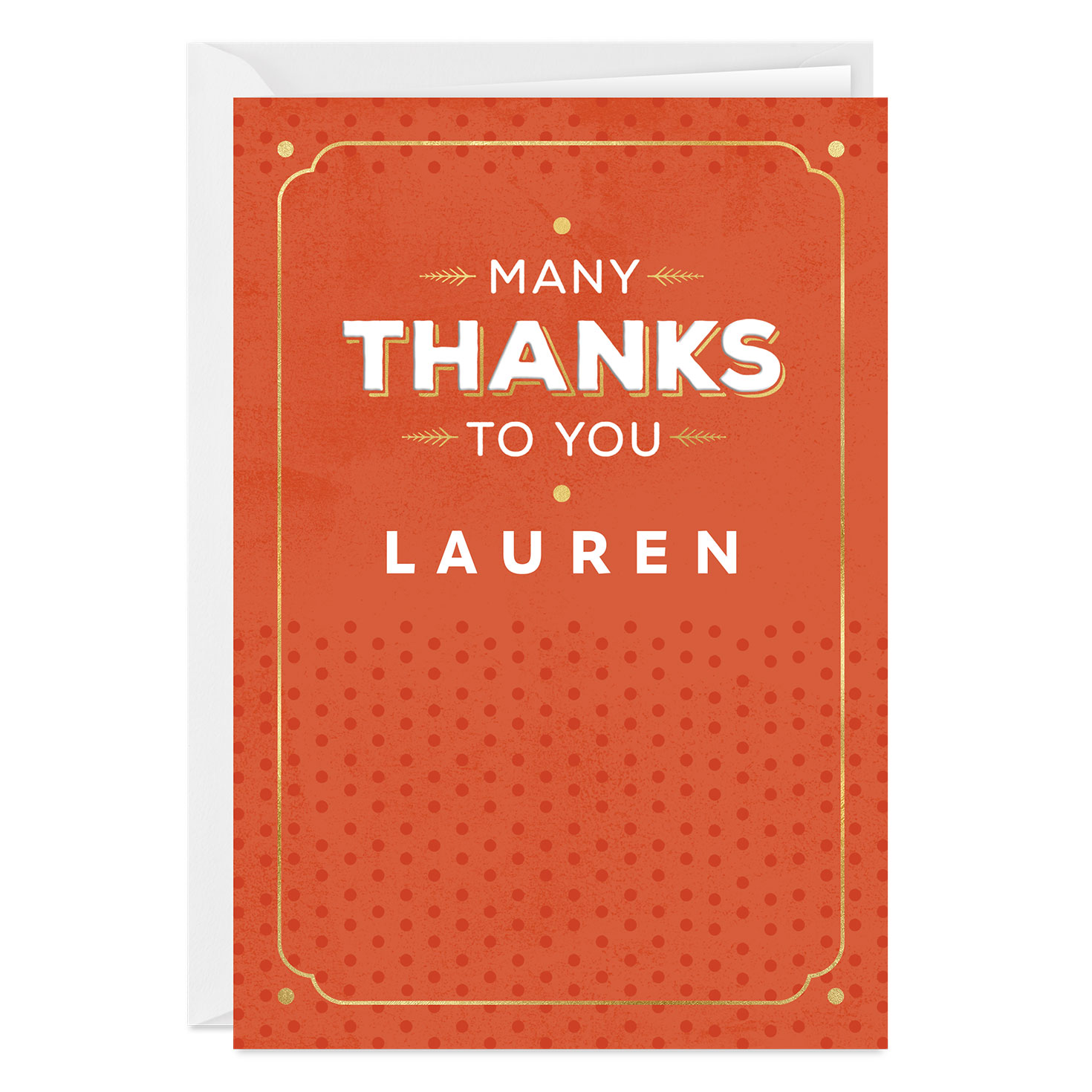 Personalized Many Thanks to You Thank-You Card - Greeting Cards 