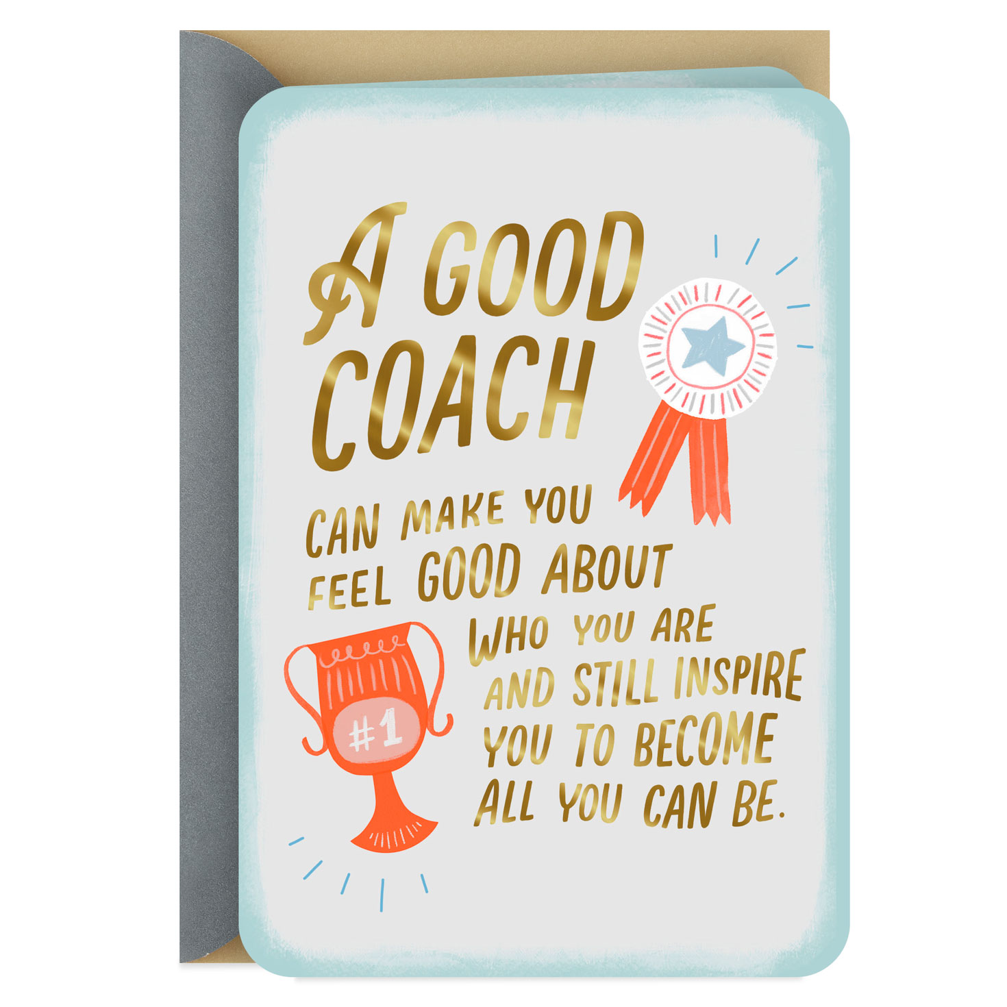 A Coach Who Supports and Inspires Thank You Card - Greeting Cards - Hallmark