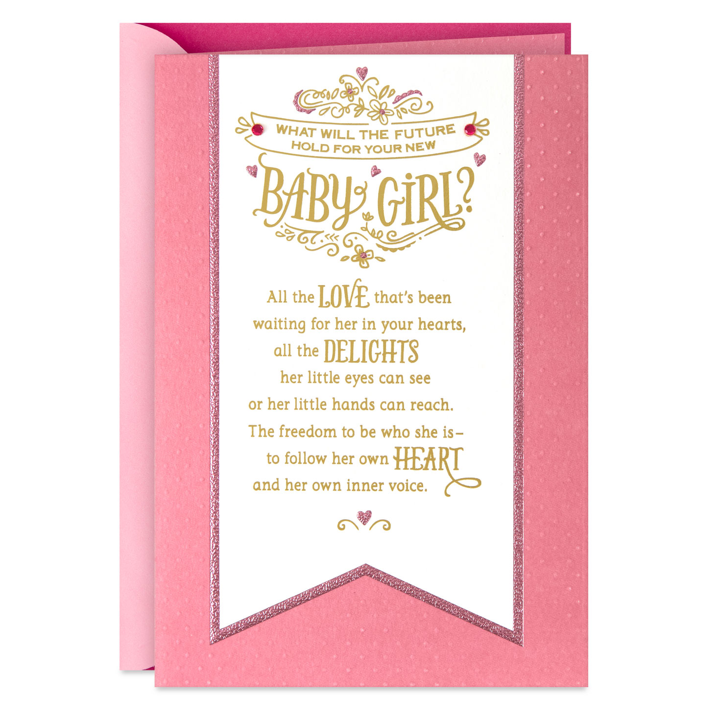 A Future Filled With Love New Baby Girl Card - Greeting Cards