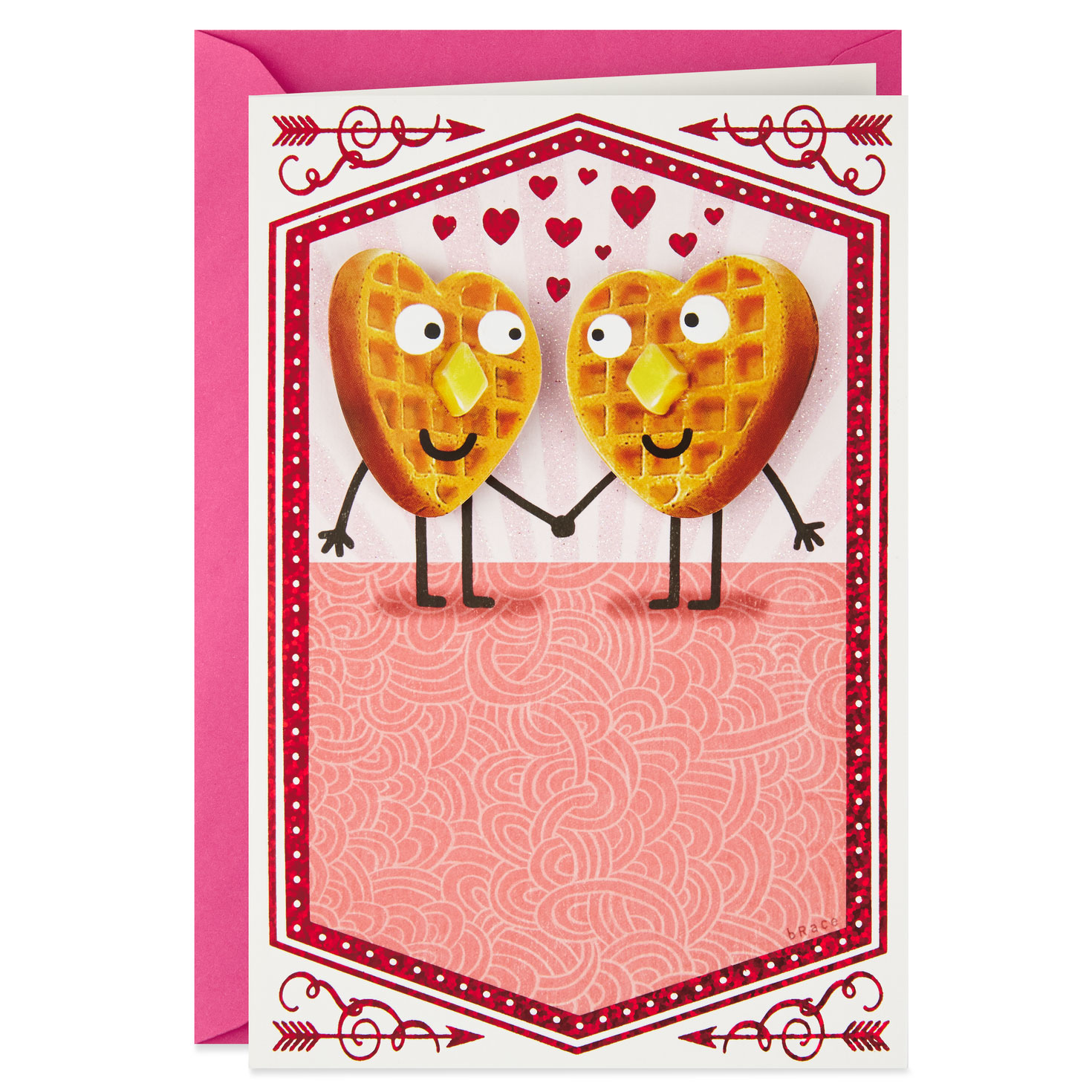 i love you a waffle lot valentine's day card greeting