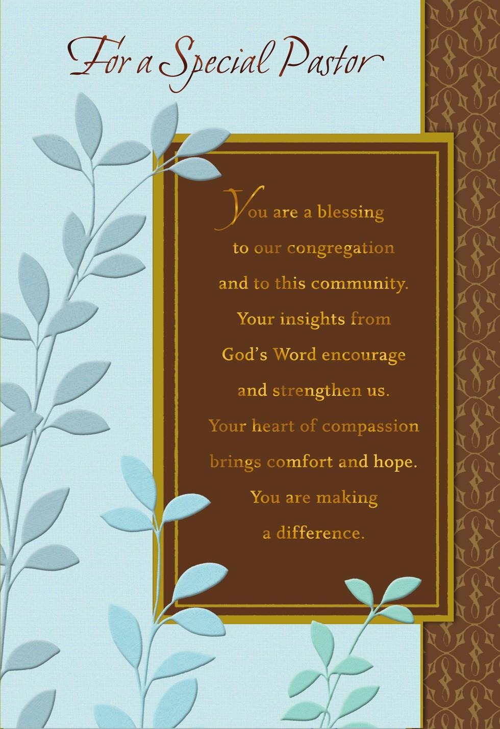 You're a Blessing, Pastor Anniversary Card - Greeting 