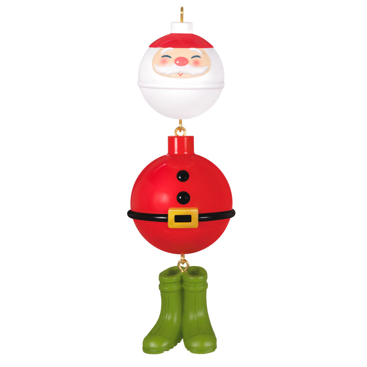 buck with fishing pole christmas ornaments Hooked on Santa Ornament - Keepsake Ornaments