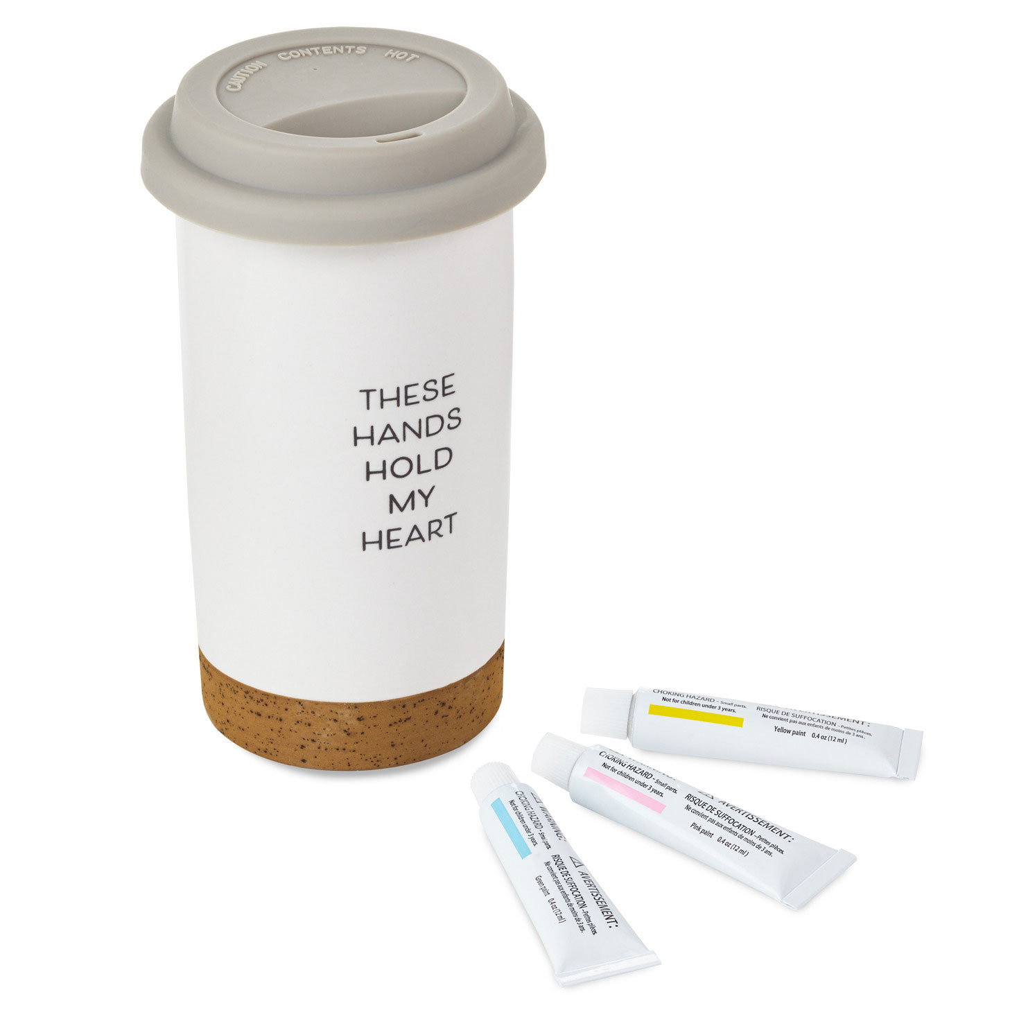 These Hands Hold My Heart Ceramic Travel Mug, 12.5 oz., , large